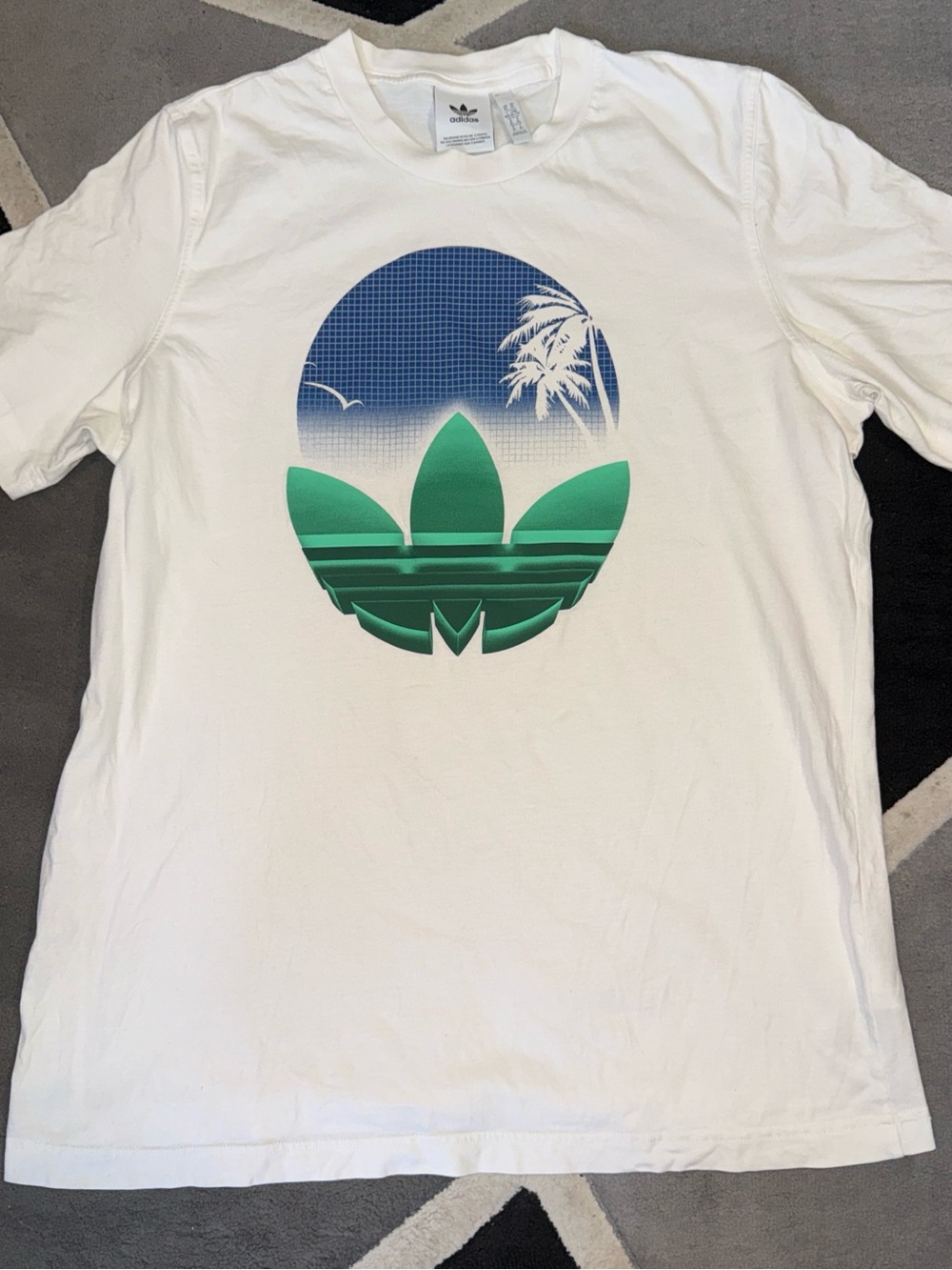 Adidas originals white graphic t-shirt